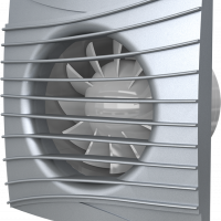 SILENT 5C Gray metal, Вентилятор накладной SILENT D125 обр.клапан Gray metal DICITI
