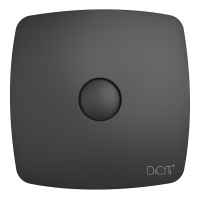 RIO 4C Matt black, Вентилятор накладной RIO D100 обр.клапан Matt black DICITI