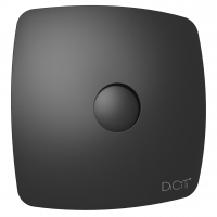 RIO 5C Matt black, Вентилятор накладной RIO D125 обр.клапан Matt black DICITI